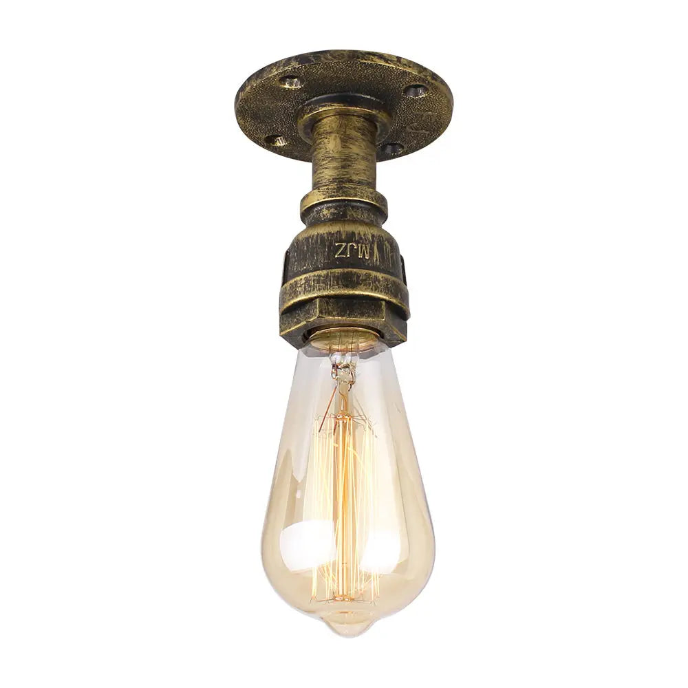 Vintage Retro Pipe Ceiling Lights Industrial Iron Pipe Lamps