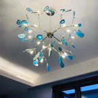 Agate Branch Chandelier - Nordic Glass LED Globe for Bedroom, Kitchen, Dining Room