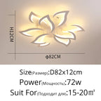 Remoteled Ceiling Chandelier: Modern Art Deco Lighting Fixtures for Living, Dining, Bedroom