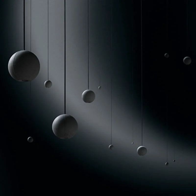 Industrial Moon Cement Pendant Light for Kitchen, Bar, and Bedside