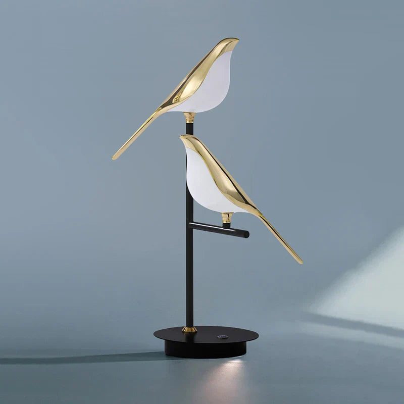 Luxury Bird Floor Lamp: Postmodern LED Golden Garden Study Living Room Lighting
