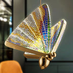LED Butterfly Pendant Light for Living Room Chandelier - Colorful Acrylic Insect Fixture