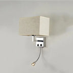 LED Minimalist Wall Lamps with Rectangle Texture Shade for Living Room & Bedroom