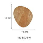 Eclipse Wooden Wall Lamp: Modern Nordic Round LED Design for Bedroom and Aisle