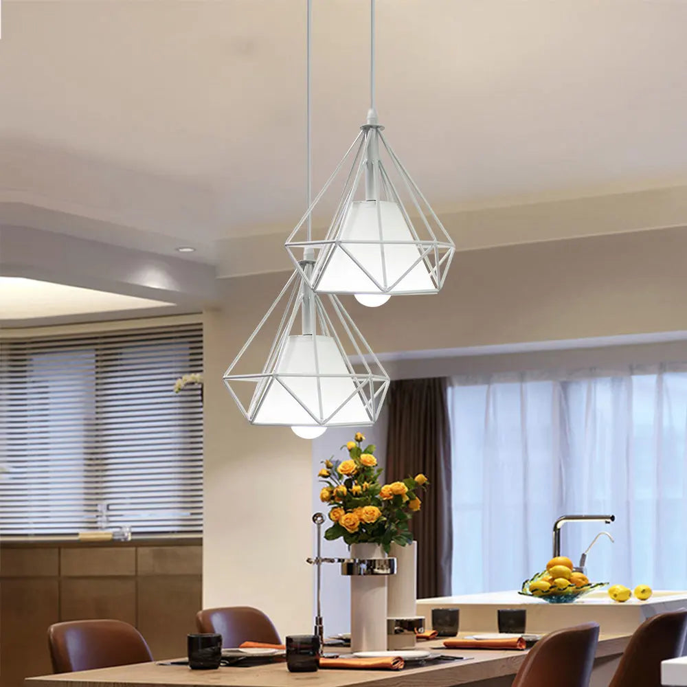 Industrial Pendant Lights: Modern LED Hanging Lamps for Home Living Room Kitchen Decor