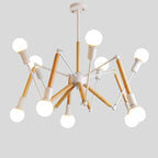 Spider Pendant Lights - 6/8/12 Arms, Black/White Suspension for Dining & Living Room