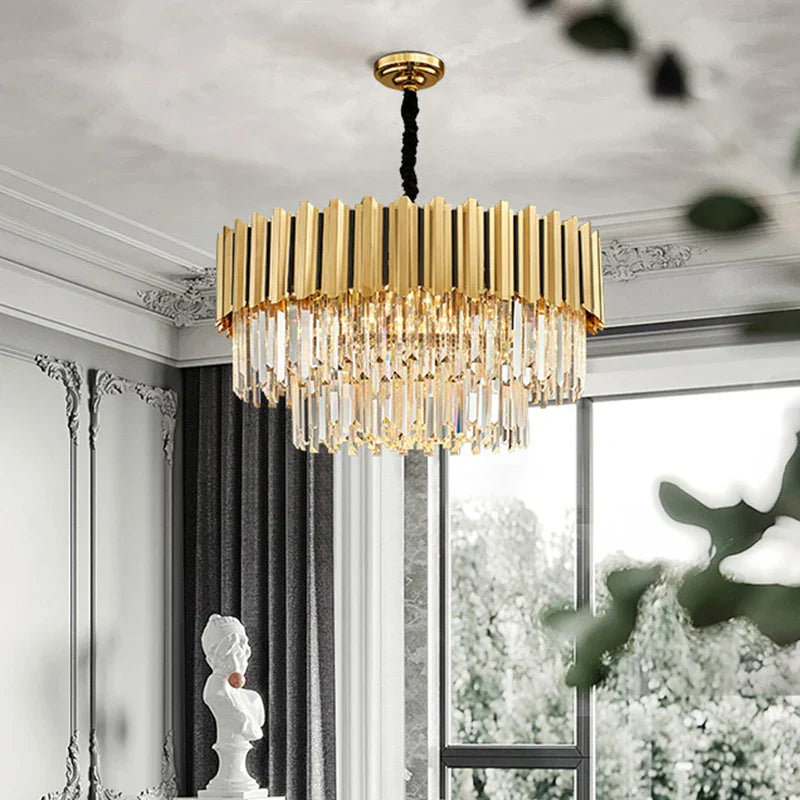 Modern Crystal Chandelier LED Light for Living Room Hotel Restaurant Bedroom
