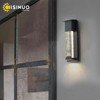 Crystal Outdoor LED Wall Light with PIR Motion Sensor, IP65 Waterproof Sconce Luminare
