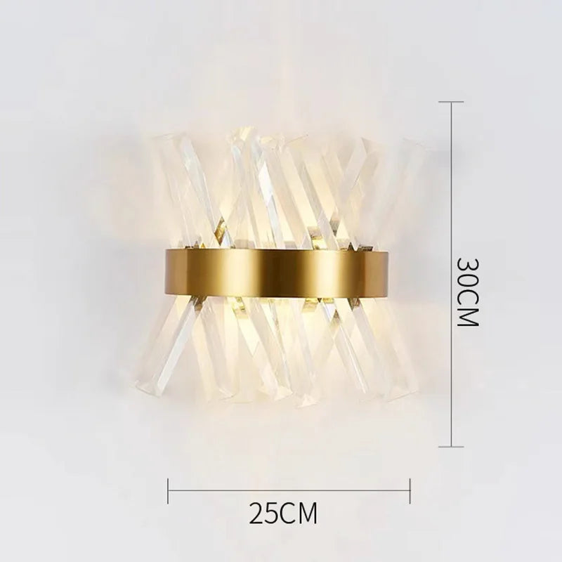 Crystal Wall Lamp: Elegant Lighting for Living Room, Bedroom, and Staircase