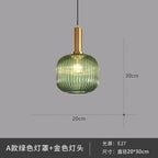 Glass Pendant Lights: Nordic Style Bedroom Kitchen Hanging Lamp