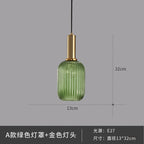Glass Pendant Lights: Nordic Style Bedroom Kitchen Hanging Lamp