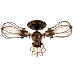 Adjustable Industrial Wall Light Rustic Wire Metal Cage Sconce