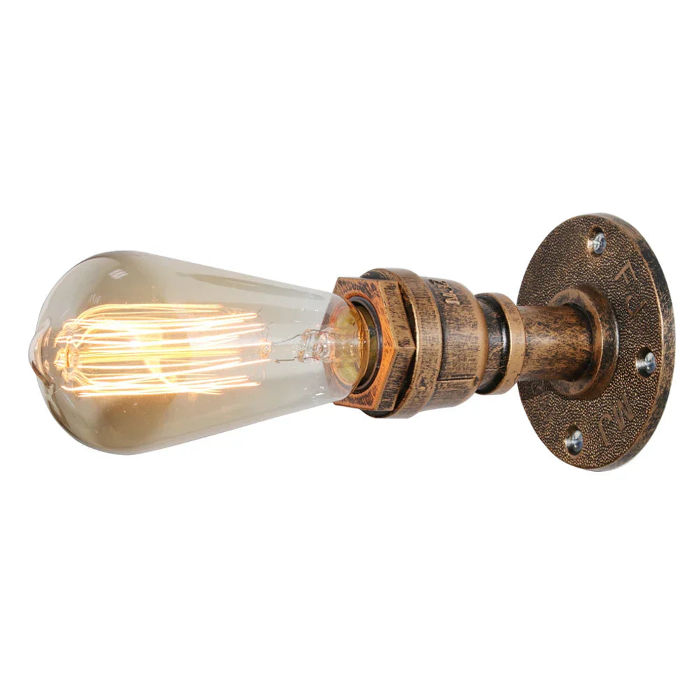 Vintage Industrial Water Pipe Wall Light Sconces for Home Decor
