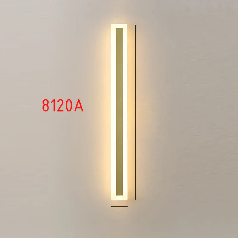 LED Wall Lamp: Waterproof, Dimmable, Aluminum, Outdoor Sconce Light - Gold