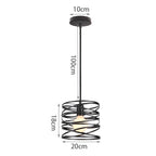 Ribbon Spiral Swirl LED Pendant Chandelier for Living Room & Kitchen