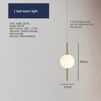 Glass Ball LED Pendant Lamps - Warm Milky White Hanging Lights