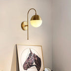 Luxury Gold Glass Ball Wall Lamp for Living Room Bedroom Dining Decor