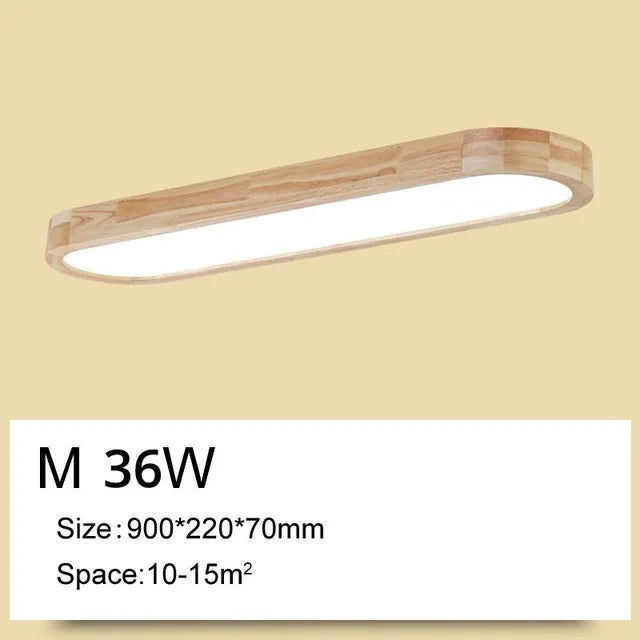 Wood LED Ceiling Lamp: Modern Decorative Lighting for Home Interiors