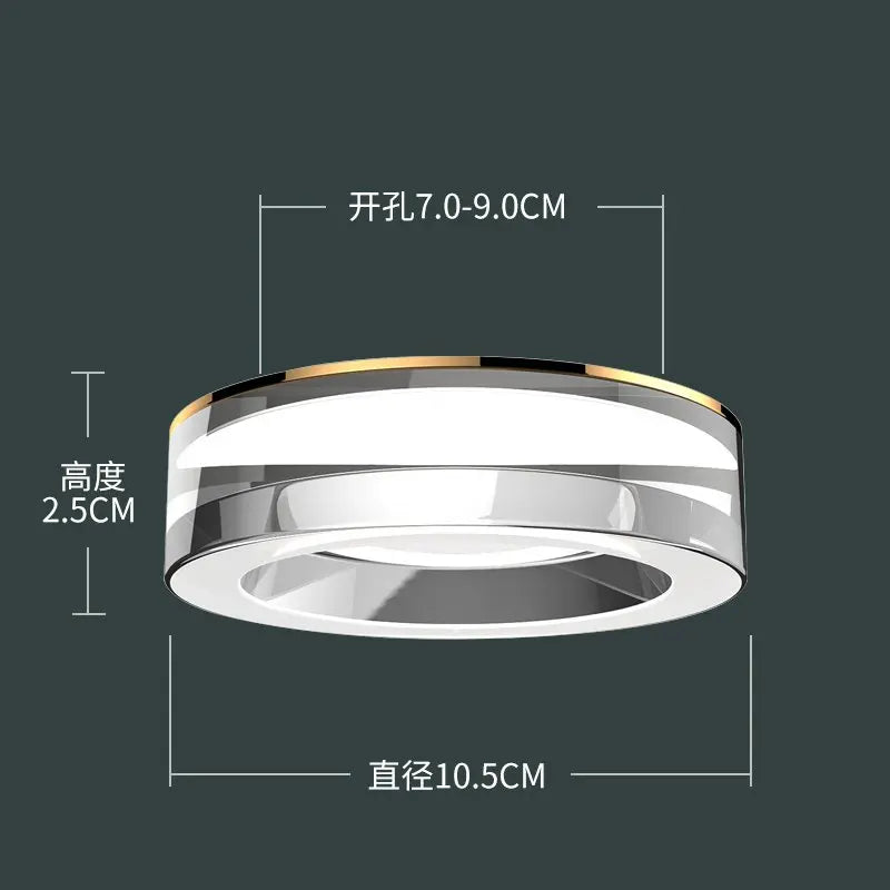 Crystal LED Ceiling Spotlight for Living Room, Bedroom, Bathroom - Modern Embedded Kitchen Light Fixtures