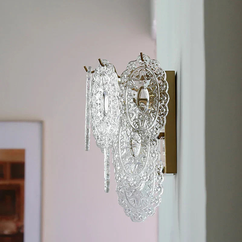 Luxury French Glass Flower Chandelier by - Vintage Nostalgic Modern Design