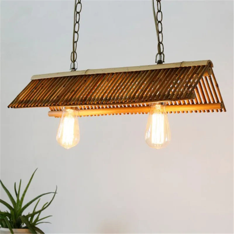 Bamboo Pendant Chandelier: Chinese Classic for Kitchen, Cafe, Bar, Inn, Restaurant Lighting