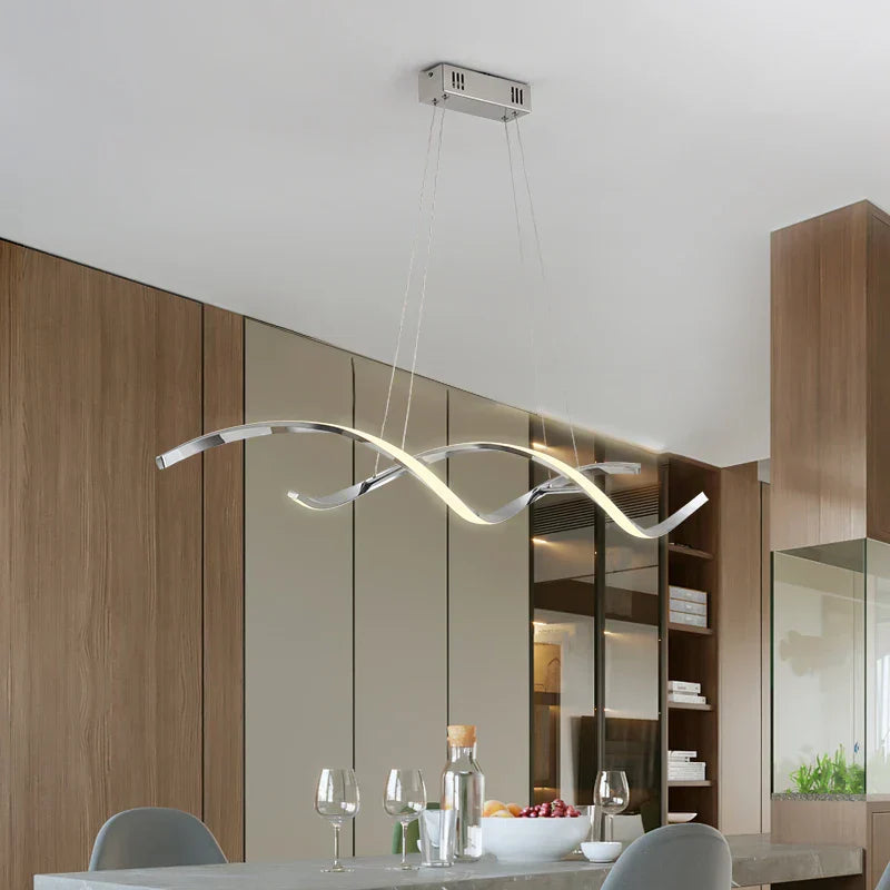 Modern Nordic LED Pendant Light - Chrome/Gold Plated Finish