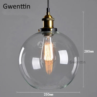 Industrial Glass Pendant Light for Modern Home Decor