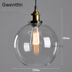 Industrial Glass Pendant Light for Modern Home Decor