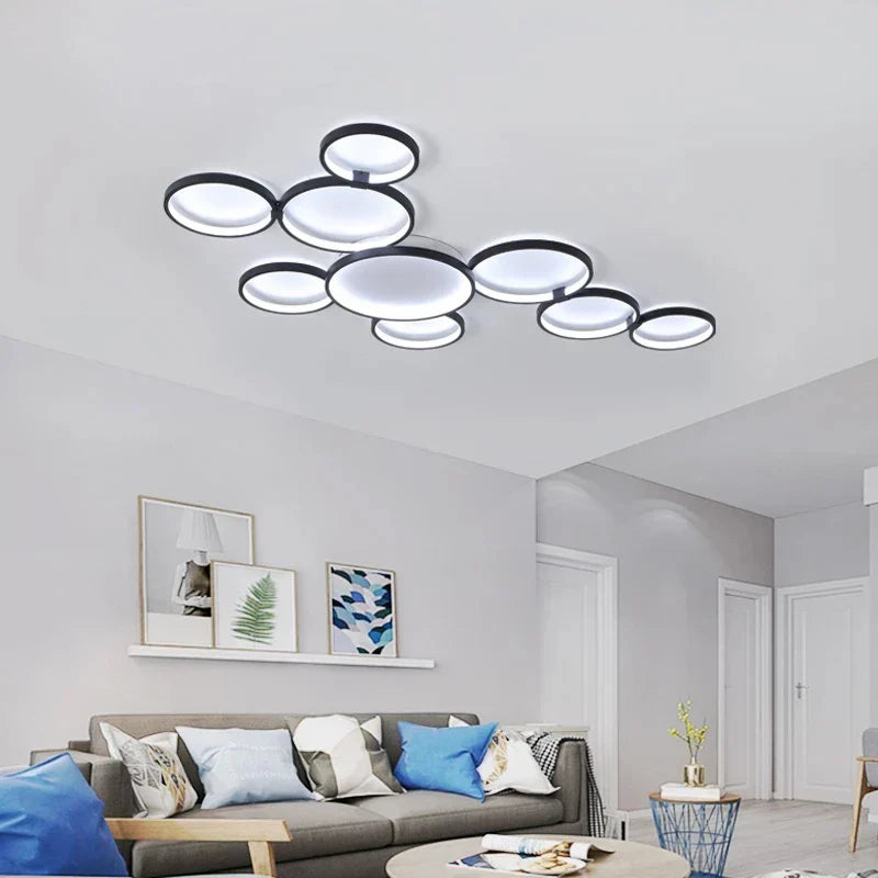 Nordic Remote Control LED Ceiling Lamp for Living Room, Study Room - Modern & Creative
