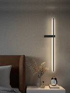 Black Long Strip Wall Lamp - Modern Minimalist Bedroom Living Room TV Wall Light