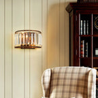 Crystal Semicircular Wall Lamp: Modern Minimalist LED Lighting for Home Decor