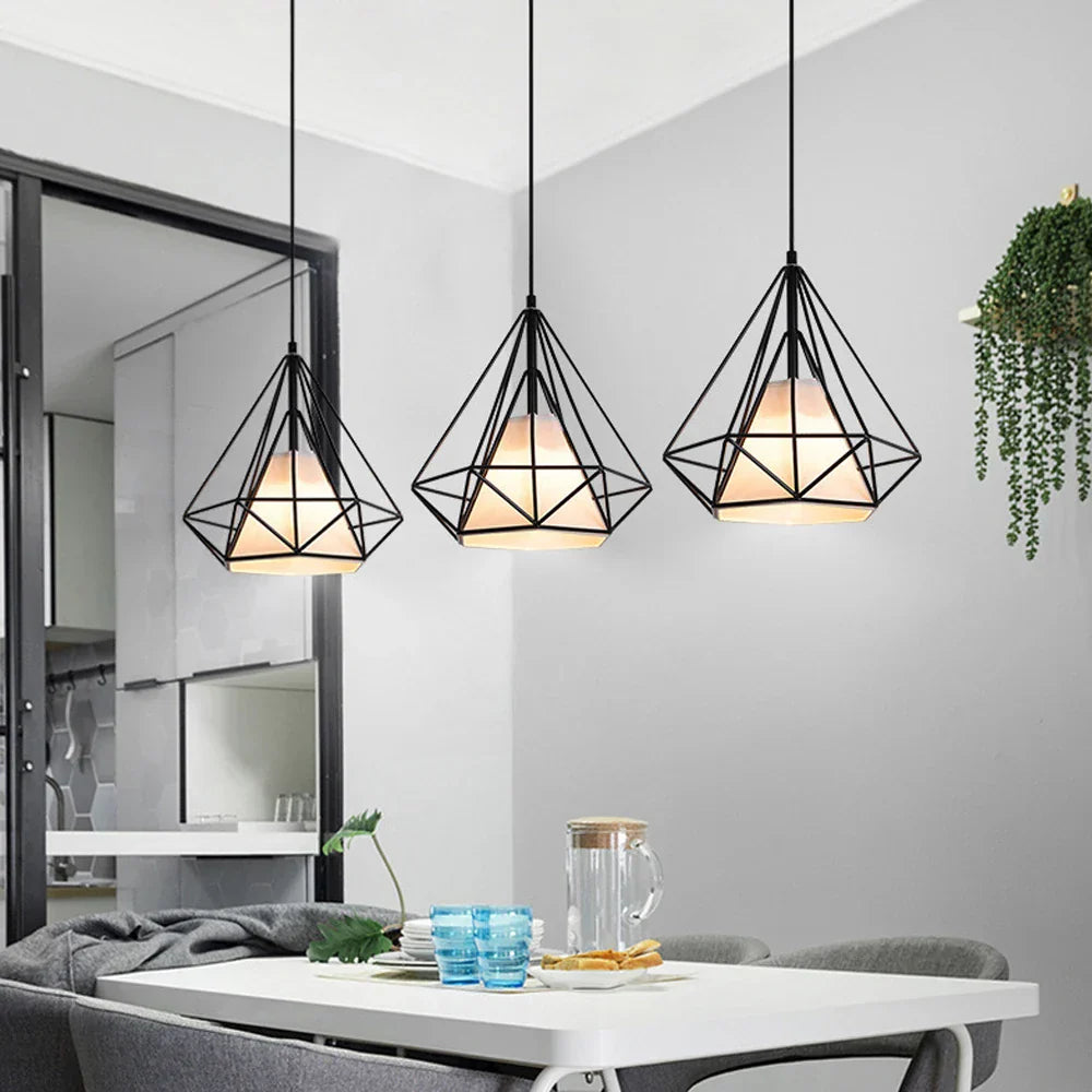 Industrial LED Pendant Ceiling Light for Home Living Room Kitchen Decor