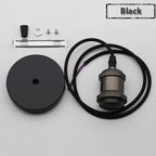 Vintage E27 Socket Pendant Lights with Edison Bulb Lamp Bases