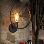 Metal Wheel Vintage Wall Sconce Industrial Lamp for Cafe Bar Restaurant Decoration