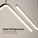 Modern Nordic Line Chandelier for Dining Table and Bar Settings
