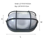 Black Bulkhead Wall Lantern Exterior Wall Light - Security Sconce for Porch & Patio