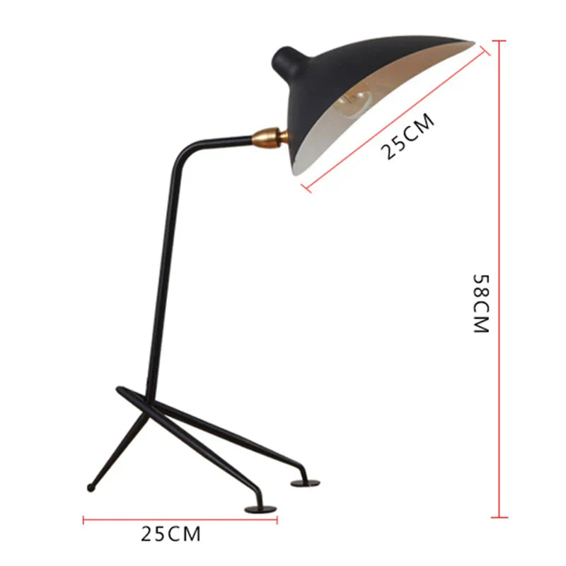 Nordic Style Vintage Floor Lamp for Living Room Study Bedroom E27 Black Iron