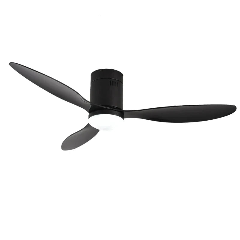 Modern Low Floor LED Ceiling Fan, DC Remote Control Ventilador De Techo