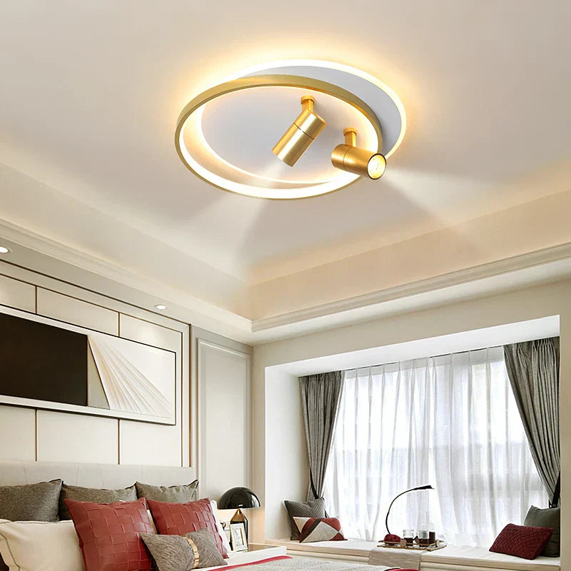 Dimmable LED Ceiling Lights with Remote Control, Modern Gold/Black Spotlights