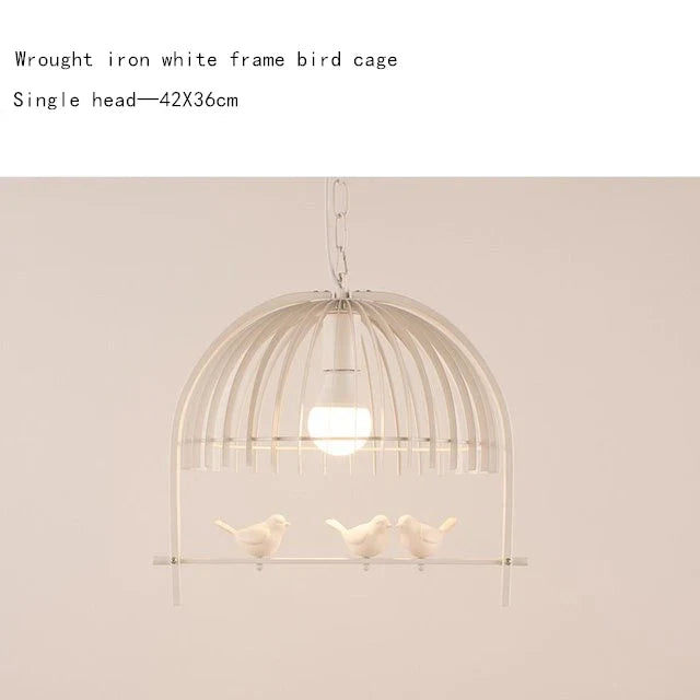 Nordic Bird Cage Chandelier for Indoor Dining Room Kitchen Decor