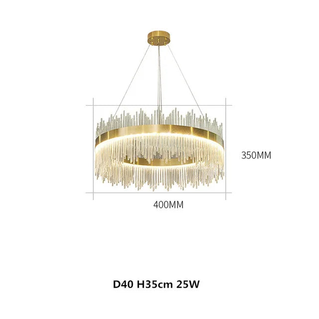 Crystal Chandelier Pendant Light Modern Luxury Dining Room Bedroom Lamp