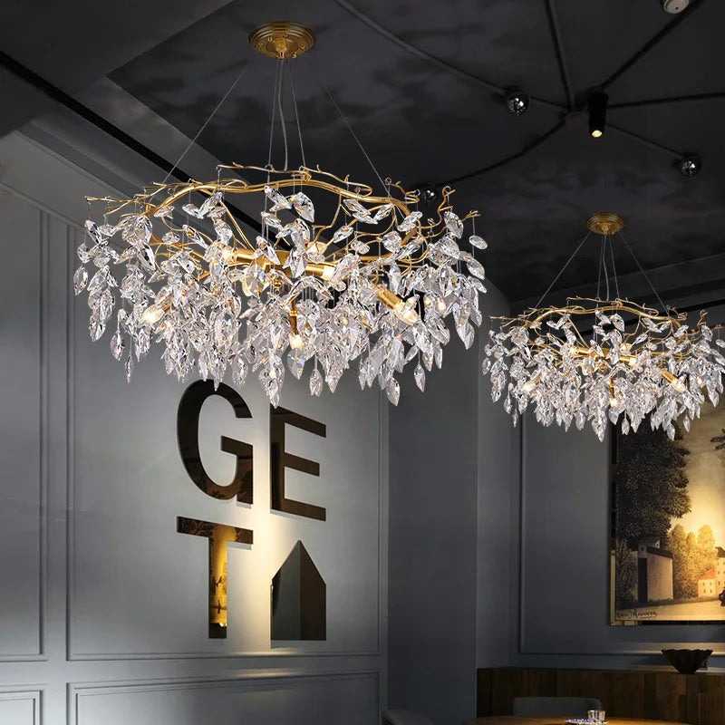 Modern Crystal Chandelier: Luxury Home Décor Lighting for Living Room & Lobby