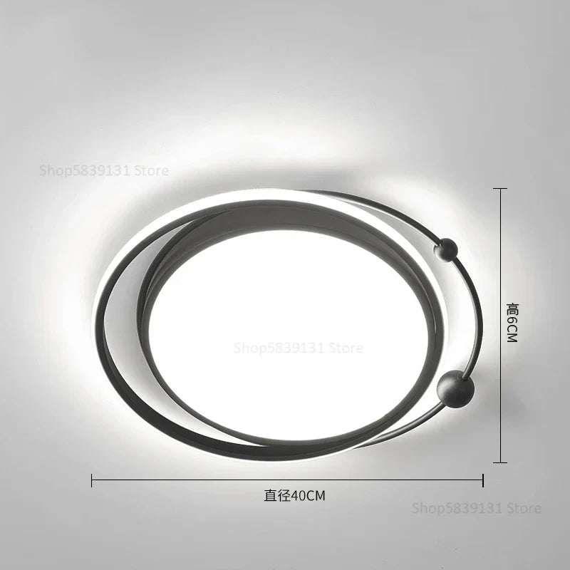 Geometry LED Ceiling Light: Modern Nordic Light Luxury for Living Room Decor