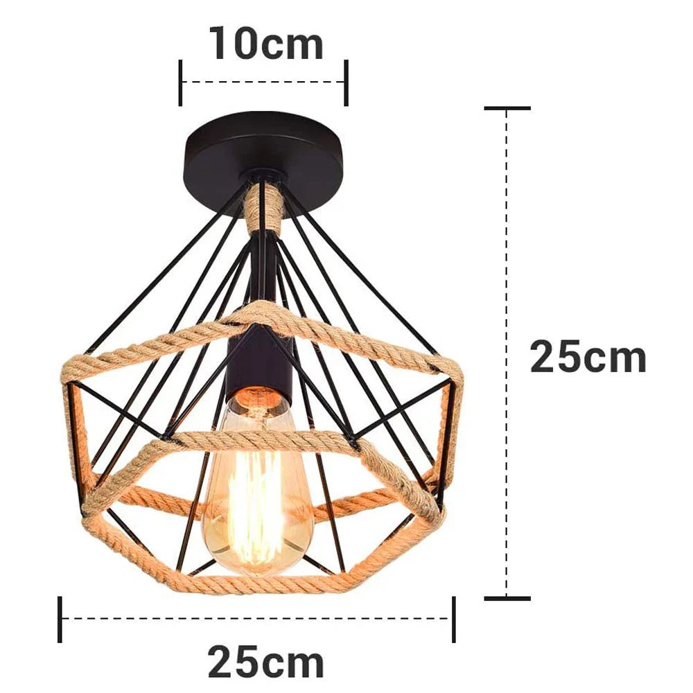 Iron Aisle Ceiling Lights: Industrial Nordic Vintage Kitchen Decor Ceiling Lamp