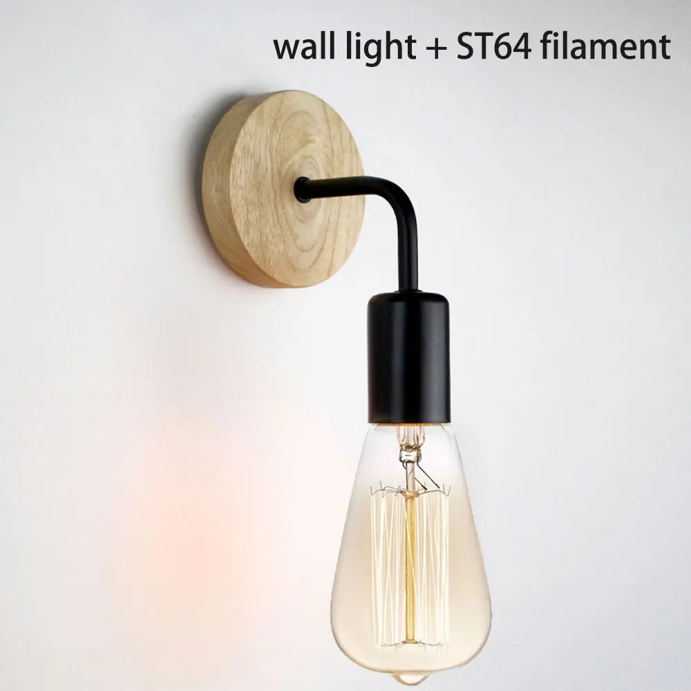Vintage Industrial Wall Lamp Dimmable E27 Light Bulb Wall Light