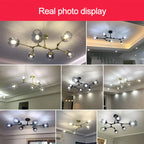 Black Gold Glass Pendant Light Industrial Loft Stair Dining Room Nordic Lamp