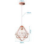 Rose Gold Industrial Iron Pendant Lights for Home Living Room Kitchen.
