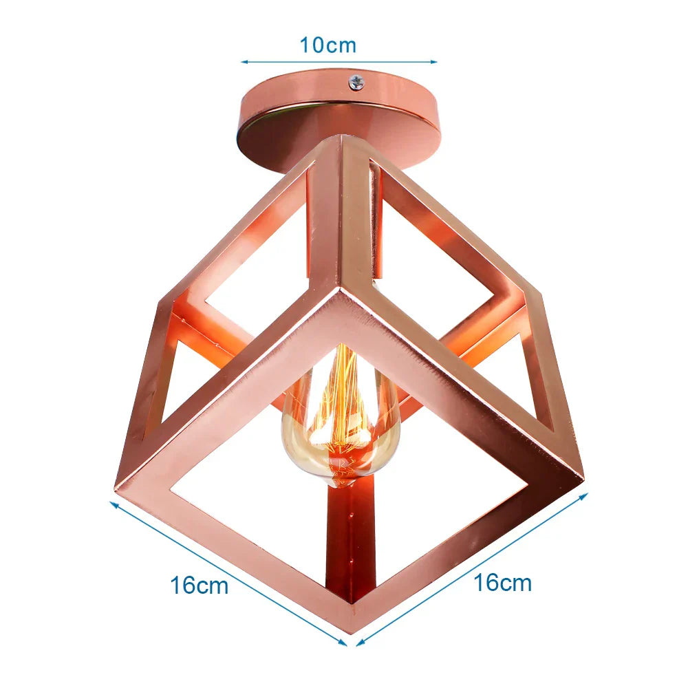Rose Gold Iron Ceiling Light for Chic Home Decor, Modern Nordic Design