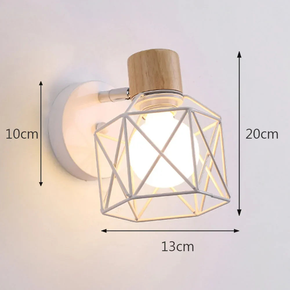 Iron Cage LED Wall Light for Home Decor Indoor Lighting Fixture