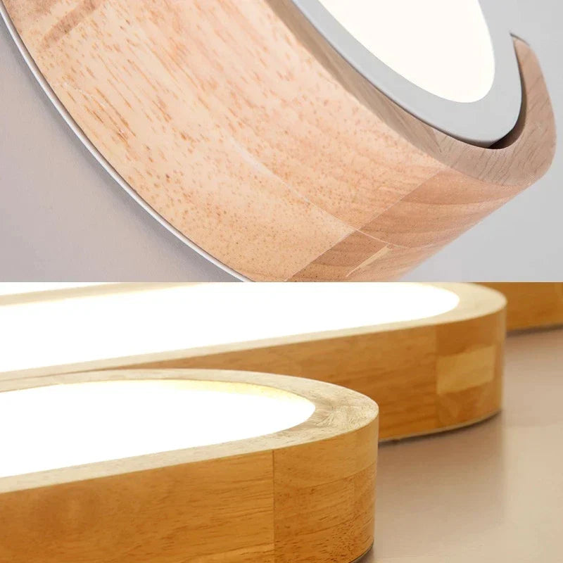 Wood LED Ceiling Lamp: Modern Decorative Lighting for Home Interiors